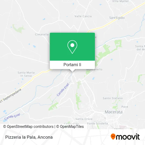 Mappa Pizzeria la Pala