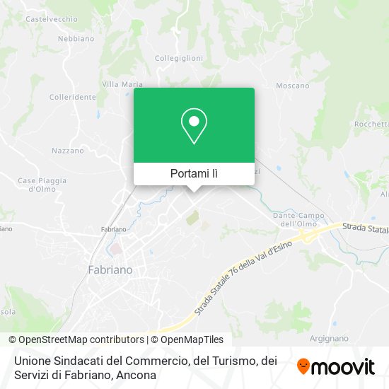 Mappa Unione Sindacati del Commercio, del Turismo, dei Servizi di Fabriano