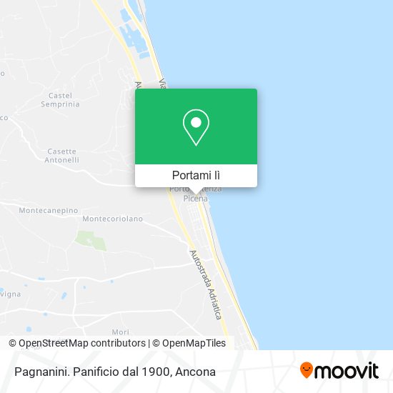 Mappa Pagnanini. Panificio dal 1900