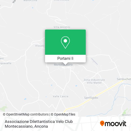 Mappa Associazione Dilettantistica Velo Club Montecassiano