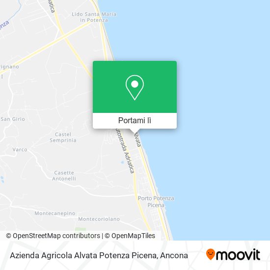 Mappa Azienda Agricola Alvata Potenza Picena