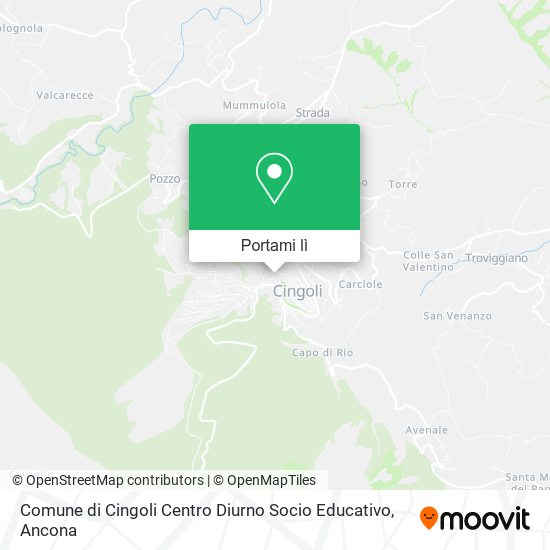 Mappa Comune di Cingoli Centro Diurno Socio Educativo