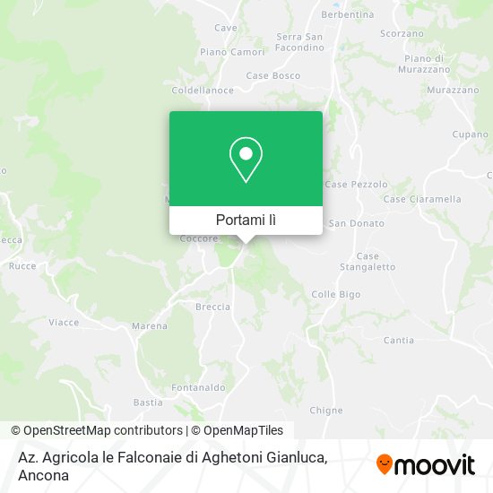 Mappa Az. Agricola le Falconaie di Aghetoni Gianluca