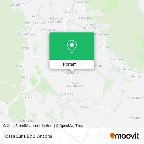 Mappa Casa Luna B&B