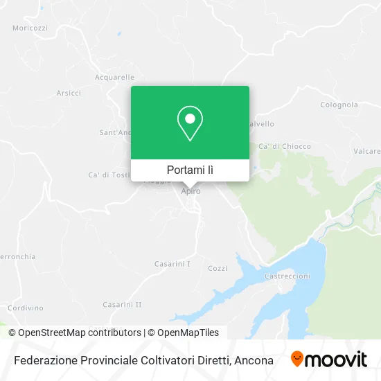 Mappa Federazione Provinciale Coltivatori Diretti