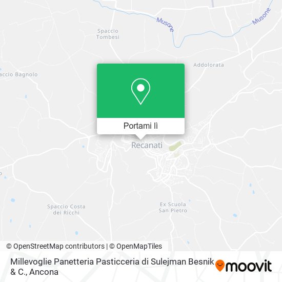 Mappa Millevoglie Panetteria Pasticceria di Sulejman Besnik & C.