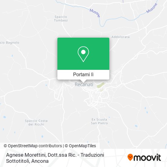 Mappa Agnese Morettini, Dott.ssa Ric. - Traduzioni Sottotitoli
