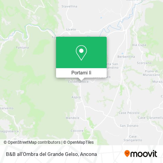 Mappa B&B all'Ombra del Grande Gelso