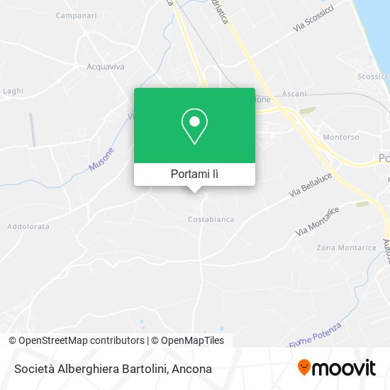 Mappa Società Alberghiera Bartolini