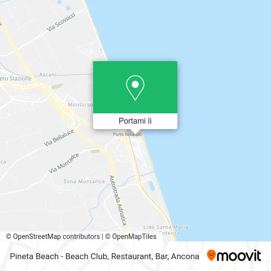 Mappa Pineta Beach - Beach Club, Restaurant, Bar