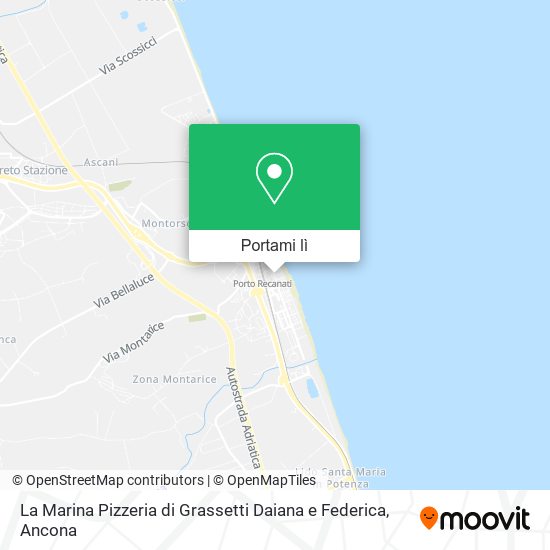 Mappa La Marina Pizzeria di Grassetti Daiana e Federica