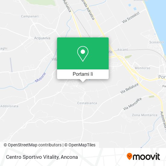 Mappa Centro Sportivo Vitality