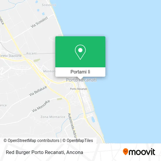 Mappa Red Burger Porto Recanati