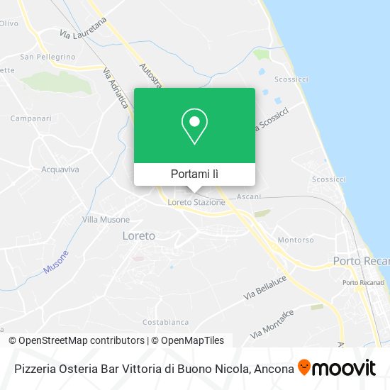 Mappa Pizzeria Osteria Bar Vittoria di Buono Nicola