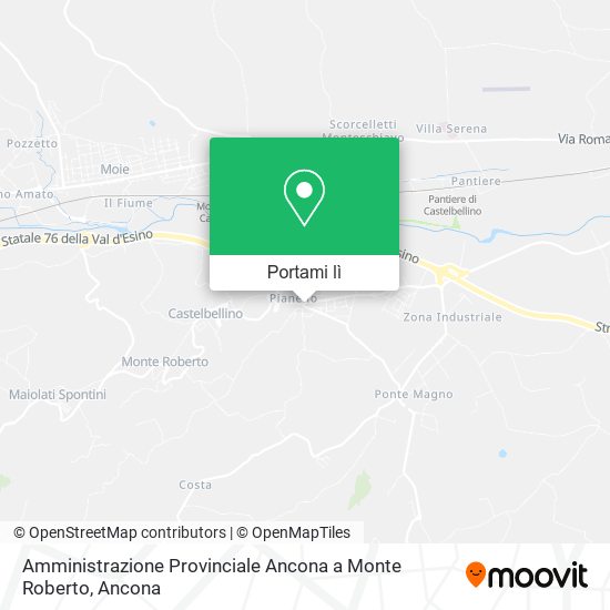 Mappa Amministrazione Provinciale Ancona a Monte Roberto