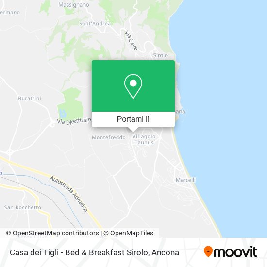 Mappa Casa dei Tigli - Bed & Breakfast Sirolo