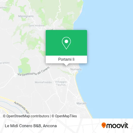 Mappa Le Midì Conero B&B