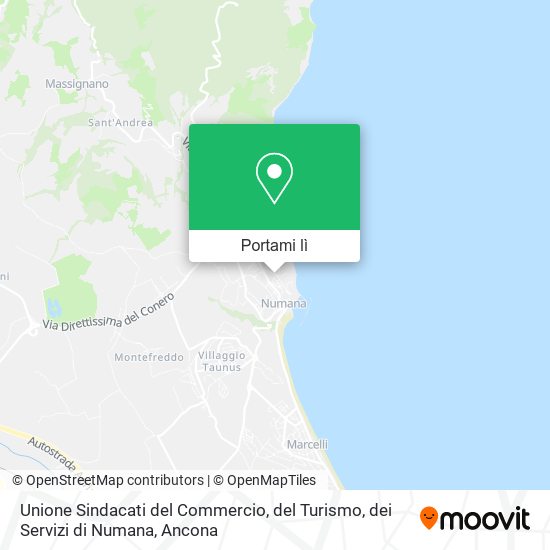 Mappa Unione Sindacati del Commercio, del Turismo, dei Servizi di Numana