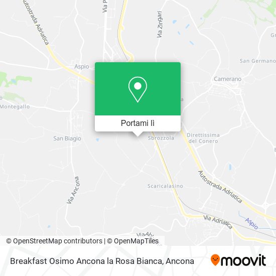 Mappa Breakfast Osimo Ancona la Rosa Bianca