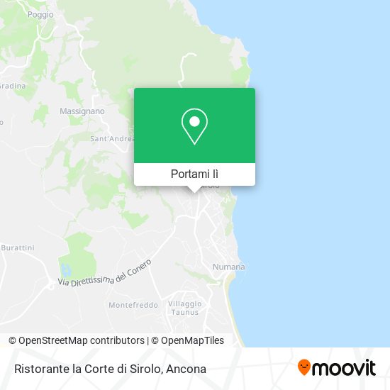 Mappa Ristorante la Corte di Sirolo