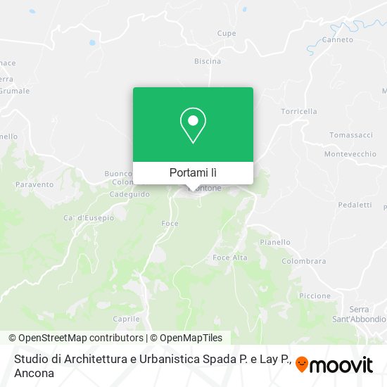 Mappa Studio di Architettura e Urbanistica Spada P. e Lay P.