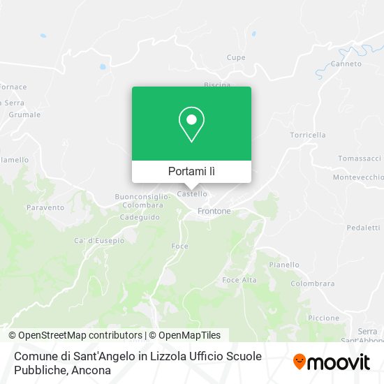 Mappa Comune di Sant'Angelo in Lizzola Ufficio Scuole Pubbliche