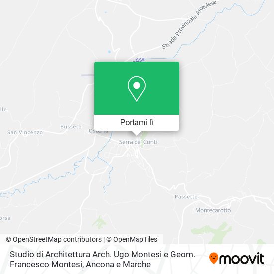 Mappa Studio di Architettura Arch. Ugo Montesi e Geom. Francesco Montesi