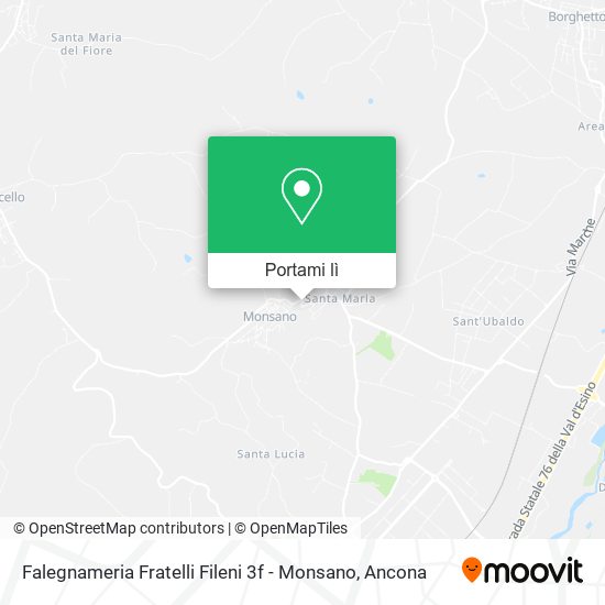 Mappa Falegnameria Fratelli Fileni 3f - Monsano