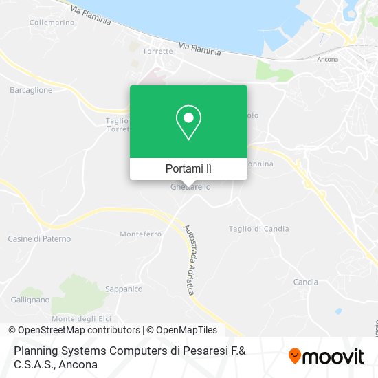 Mappa Planning Systems Computers di Pesaresi F.& C.S.A.S.