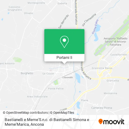 Mappa Bastianelli e Meme'S.n.c. di Bastianelli Simona e Meme'Marica