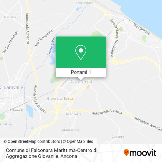 Mappa Comune di Falconara Marittima-Centro di Aggregazione Giovanile