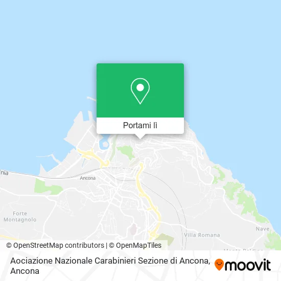 Mappa Aociazione Nazionale Carabinieri Sezione di Ancona
