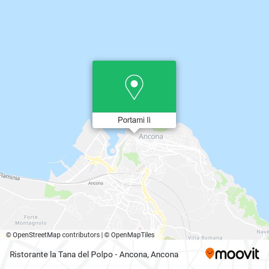 Mappa Ristorante la Tana del Polpo - Ancona