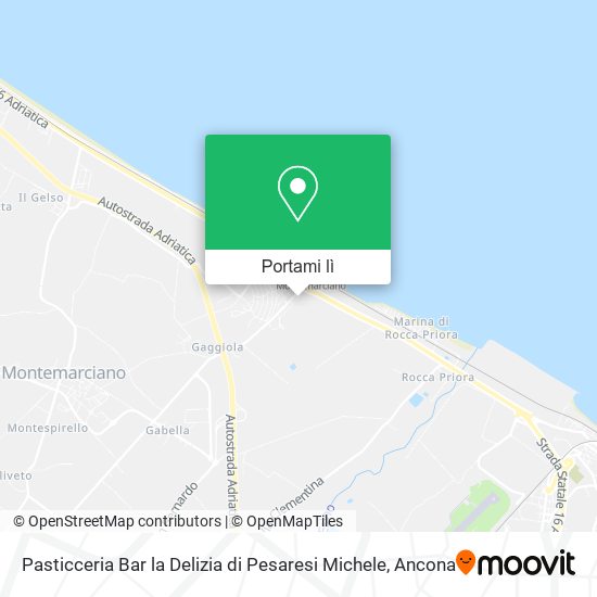 Mappa Pasticceria Bar la Delizia di Pesaresi Michele