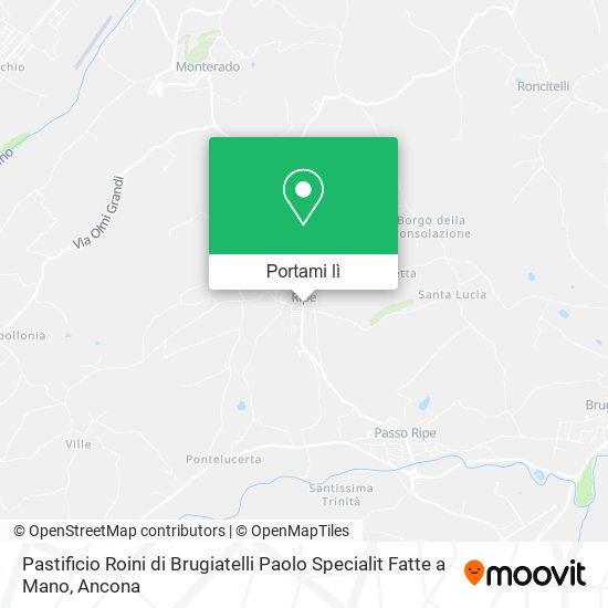 Mappa Pastificio Roini di Brugiatelli Paolo Specialit Fatte a Mano