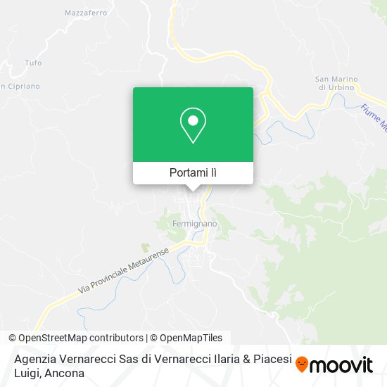 Mappa Agenzia Vernarecci Sas di Vernarecci Ilaria & Piacesi Luigi