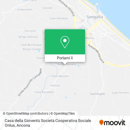 Mappa Casa della Gioventù Società Cooperativa Sociale Onlus