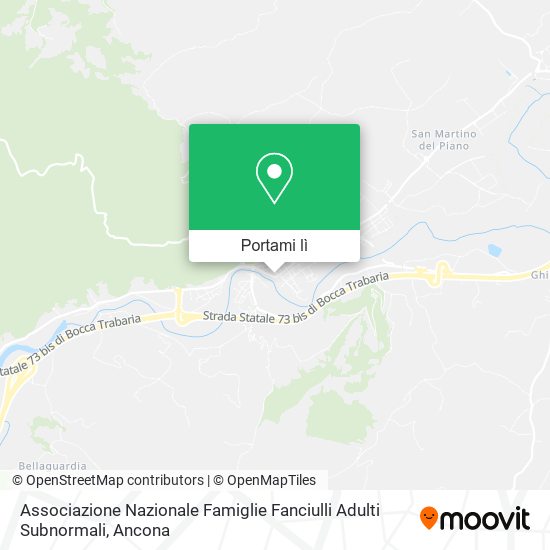 Mappa Associazione Nazionale Famiglie Fanciulli Adulti Subnormali