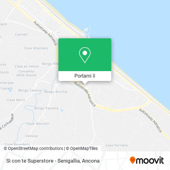 Mappa Sì con te Superstore - Senigallia