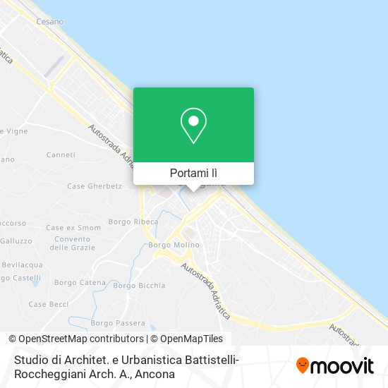 Mappa Studio di Architet. e Urbanistica Battistelli-Roccheggiani Arch. A.