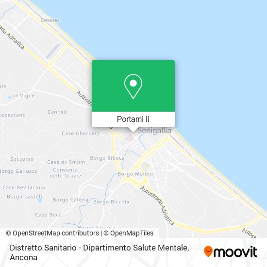 Mappa Distretto Sanitario - Dipartimento Salute Mentale