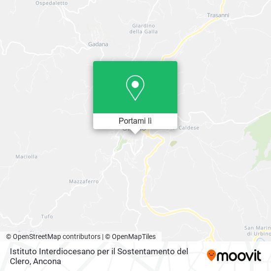 Mappa Istituto Interdiocesano per il Sostentamento del Clero