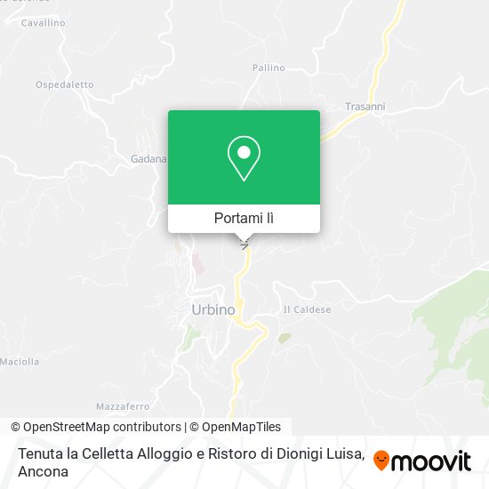 Mappa Tenuta la Celletta Alloggio e Ristoro di Dionigi Luisa