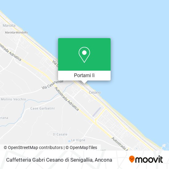 Mappa Caffetteria Gabri Cesano di Senigallia