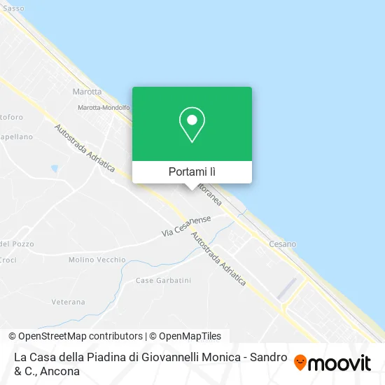 Mappa La Casa della Piadina di Giovannelli Monica - Sandro & C.