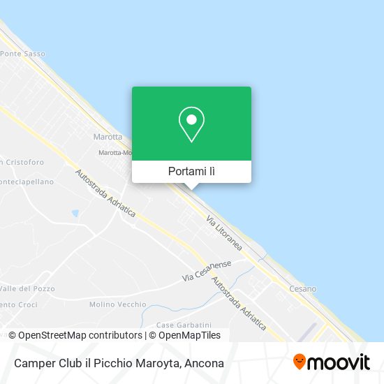 Mappa Camper Club il Picchio Maroyta