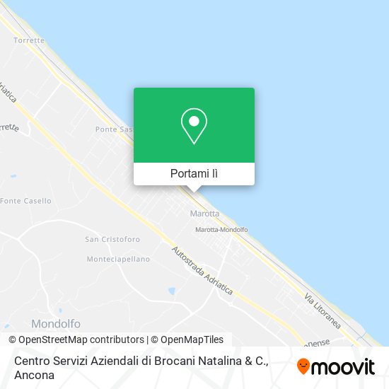 Mappa Centro Servizi Aziendali di Brocani Natalina & C.