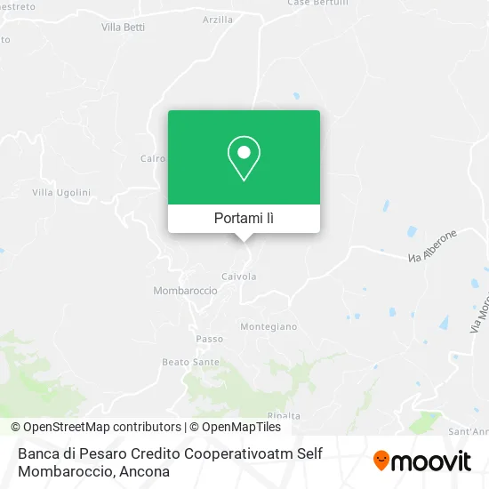 Mappa Banca di Pesaro Credito Cooperativoatm Self Mombaroccio