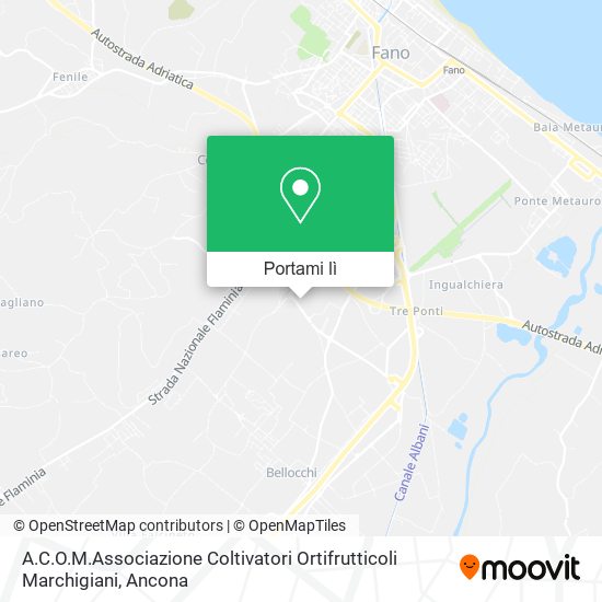 Mappa A.C.O.M.Associazione Coltivatori Ortifrutticoli Marchigiani