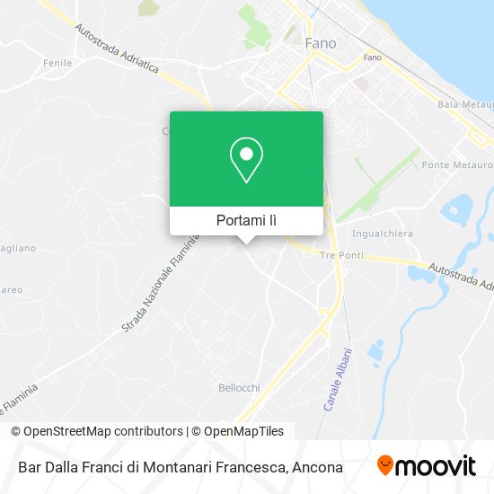 Mappa Bar Dalla Franci di Montanari Francesca